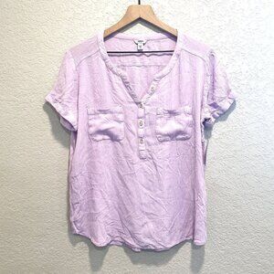 Sonoma Lilac Purple Short Sleeve Spring Blouse XS NWT